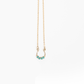 Moab Western Beaded Necklace in 14k Gold Filled. Horsehoe pendant wrapped in turquoise beads.
