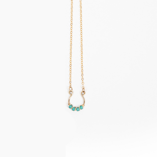 Moab Western Beaded Necklace in 14k Gold Filled