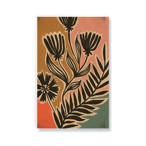 Layflat Reach Kraft floral notebook that supports schools. 