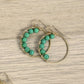 Olivia Beaded Earring in Green Malachite | 14k Gold Filled