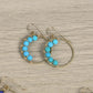 Olivia Beaded Earring in Turquoise Dyed Howlite | 14k Gold Filled