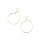 Brass Hoop Earrings with Pearl - Forai