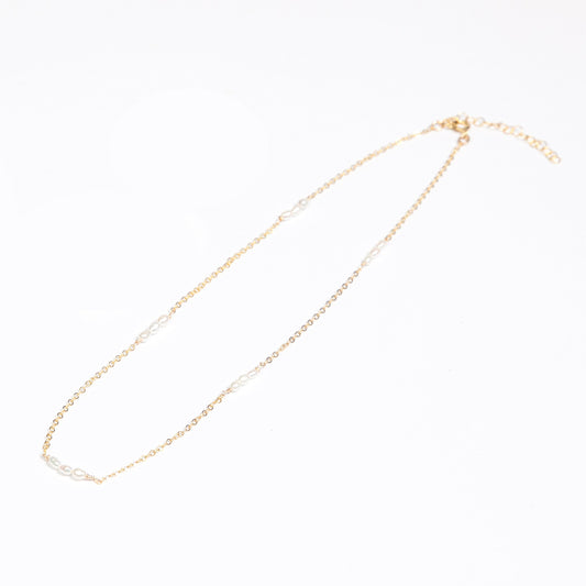 Victoria Rice Pearl Necklace in 14k Gold Filled