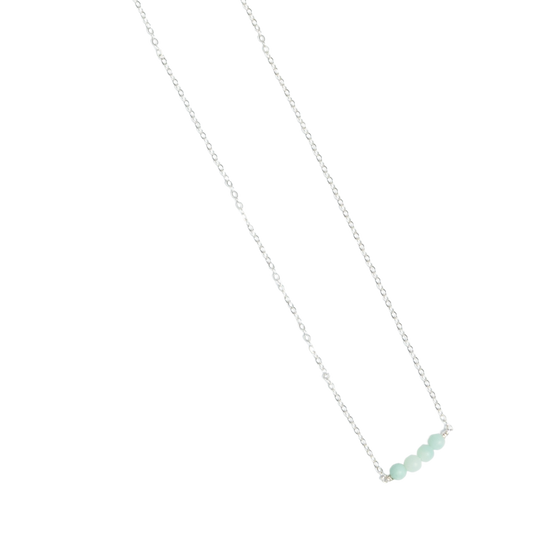 Jordan Amazonite Necklace in Sterling Silver