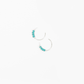 Moab Western Beaded Earrings in Sterling Silver. Hoop, threader design with turquoise beads.