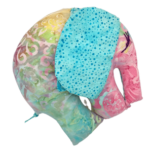 Elephant Fairy Tooth Pillow Plushie in Pastel Batik - Forai
