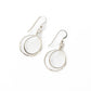Zomi Circles of Unity Earrings in Sterling Silver - earrings feature a double circle drop from a fishhook ear wire.