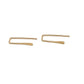 Dainty Indra Staple Threader Earrings in Gold - Forai