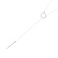 Circle and Line Lariat Necklace in Silver - Forai