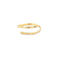 Hand-Hammered Wrap Ring in Brass on white background