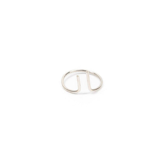 Hand-Hammered Line Ring in Sterling Silver - Forai