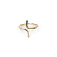 Shanta Hand-hammered Ring in Brass featuring double lines of symmetry.