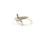 Shanta Hand-hammered Ring in Sterling Silver Ring featuring double lines of symmetry.