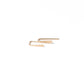 Dainty Indra Staple Threader Earrings in 14k Gold Filled. Waterproof. Minimalist.